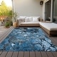 preview thumbnail 25 of 135, Machine Washable Indoor/ Outdoor Modern Floral Chantille Rug