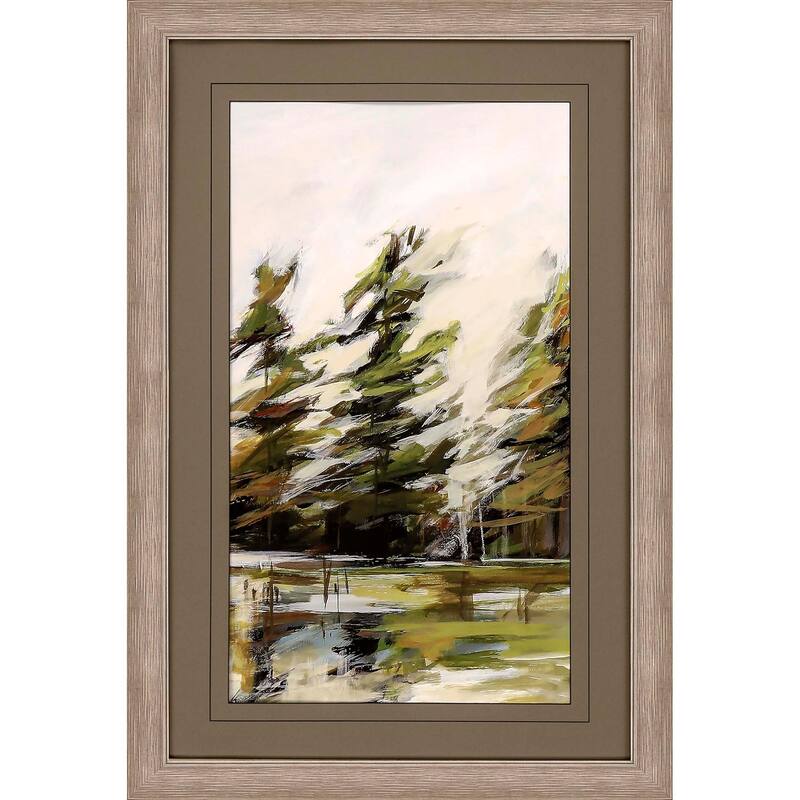 Evergreen 1 Framed Art Exclusive Giclee Under Glass - Green - 44 X 29 X 2