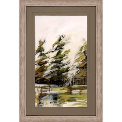 Evergreen 1 Framed Art Exclusive Giclee Under Glass - Green