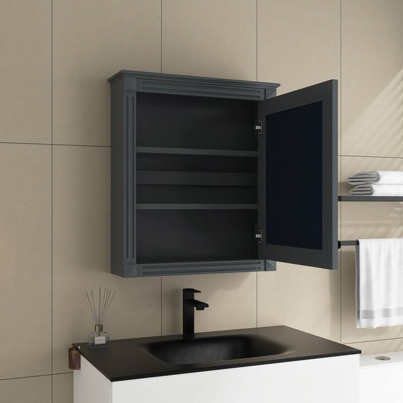 24'' x 27'' Wall Mounted Medicine Cabinet with Height Adjustable Shelf