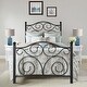 Countryside Scroll Black Iron Bed by VECELO - Thumbnail 11