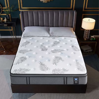 14-Inch Medium Euro Top Memory Foam and Pocket Spring Hybrid Mattress in a box, Cool Sleep