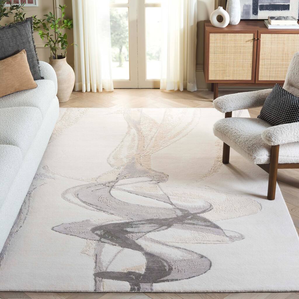 SAFAVIEH Couture Hand-Knotted Centennial Baptistine Modern Silk Rug