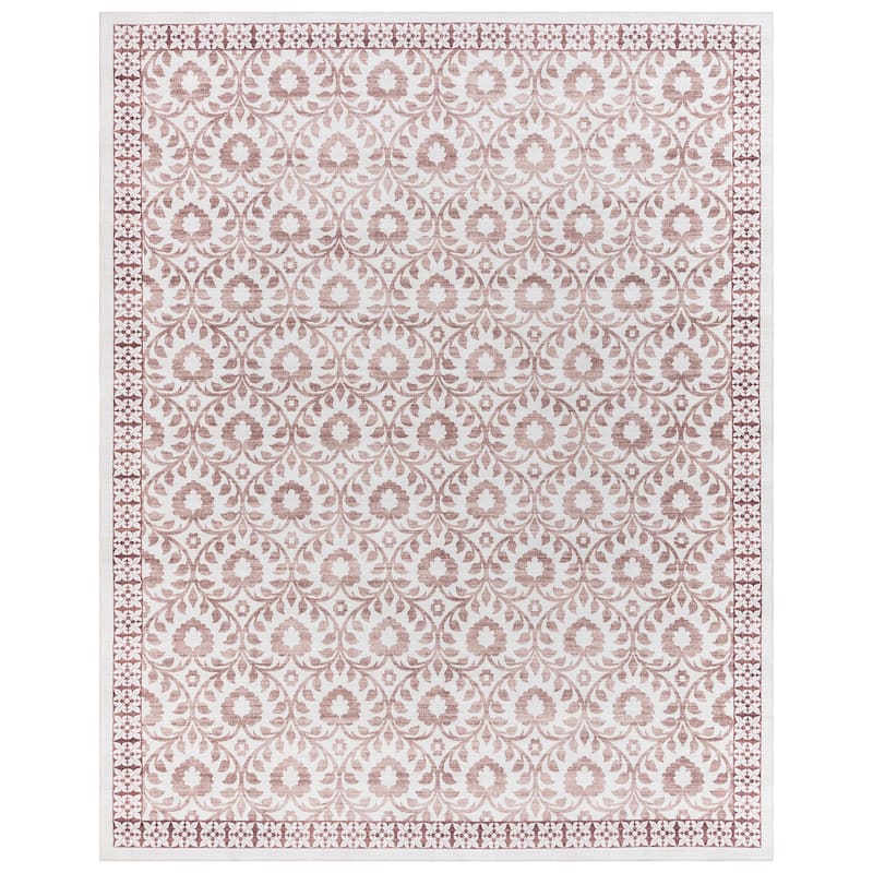 Gertmenian Crystal Print Soft Flat Pile Polyester Slip Resistant Washable Indoor Printed Area Rug Collection - 5' x 7' - Esme Carmel - Rectangle