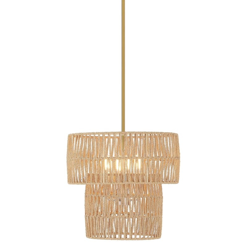 Minka Lavery 5044 Bungalow Heaven 4 Light 16" Wide Multi Light Pendant - Soft Brass