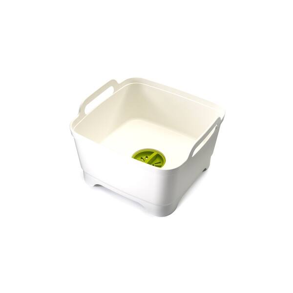 Shop Joseph Joseph 85055 Wash And Drain Dish Tub With Draining Plug 12 4 Inch X 12 2 Inch X 7 5 Inch White Overstock 18778905
