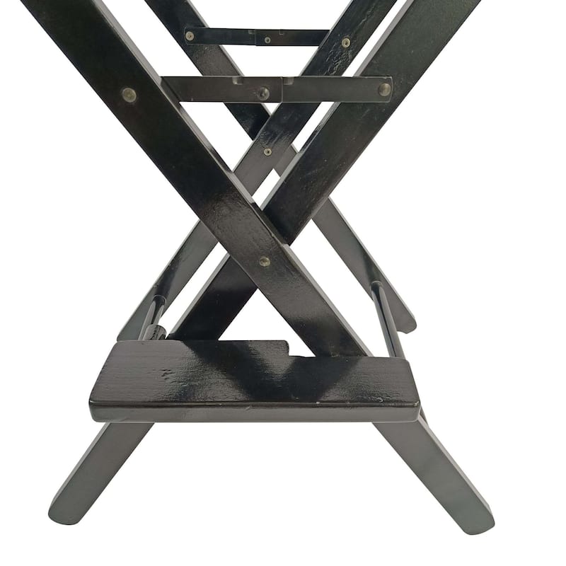 Black Canvas Director's Chair with Foldable Design