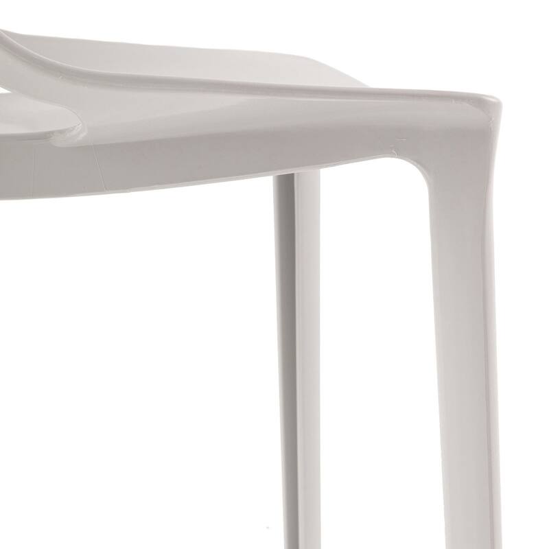Stackable Dining Chair in Polypropylene (Set of 2) Modern Cut-out Design Backrest Accent Side Chair