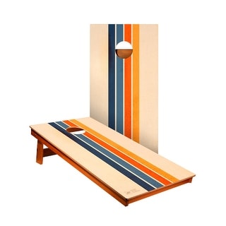 Vintage Striped Cornhole Boards