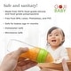preview thumbnail 7 of 7, Tadpoles 4 oz Silicone Baby Food Dispensing Spoon 2 Pack - Includes Stopper (Green)