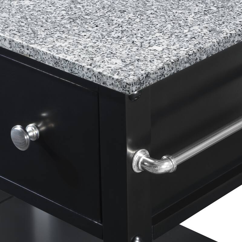 Fairfax Kitchen Cart with Granite Top