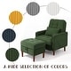 preview thumbnail 38 of 59, Adjustable Backrest Lounge Accent Chair Set with Storage Ottoman