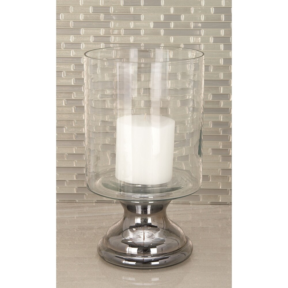 Bell Orchid Planter Solavia Clear Glass Hurricane Candle Lantern Holder 27 x 11 cm 