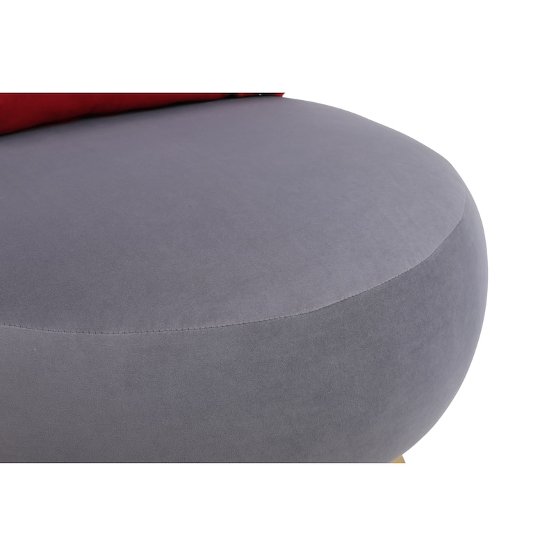 Fabric Swivel Round Barrel Chair