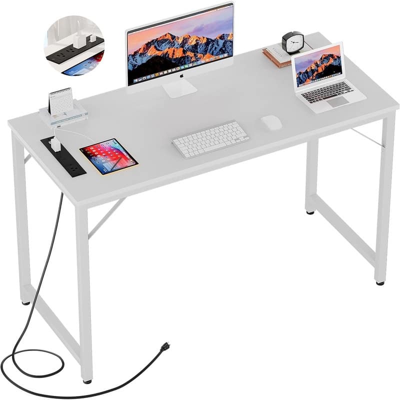 47 Inch Computer Desks - Pure White