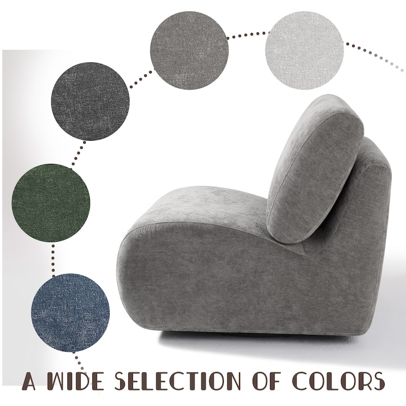 33'' W Swivel Armless Sponge Filling Bean Bag Accent Chair Lounger