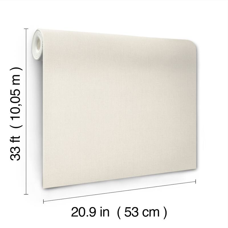 A-Street Prints Naim Ivory Solid Texture Wallpaper