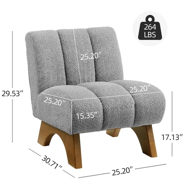 dimension image slide 0 of 7, Art Leon Set of 2 Comfortable Armless Accent Chair Sectional