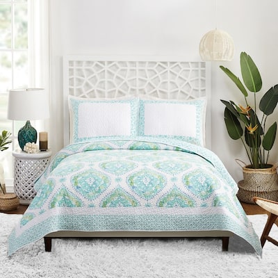 Dena Home Bohemian Breeze Full/Queen Quilt Set, 3 Pieces