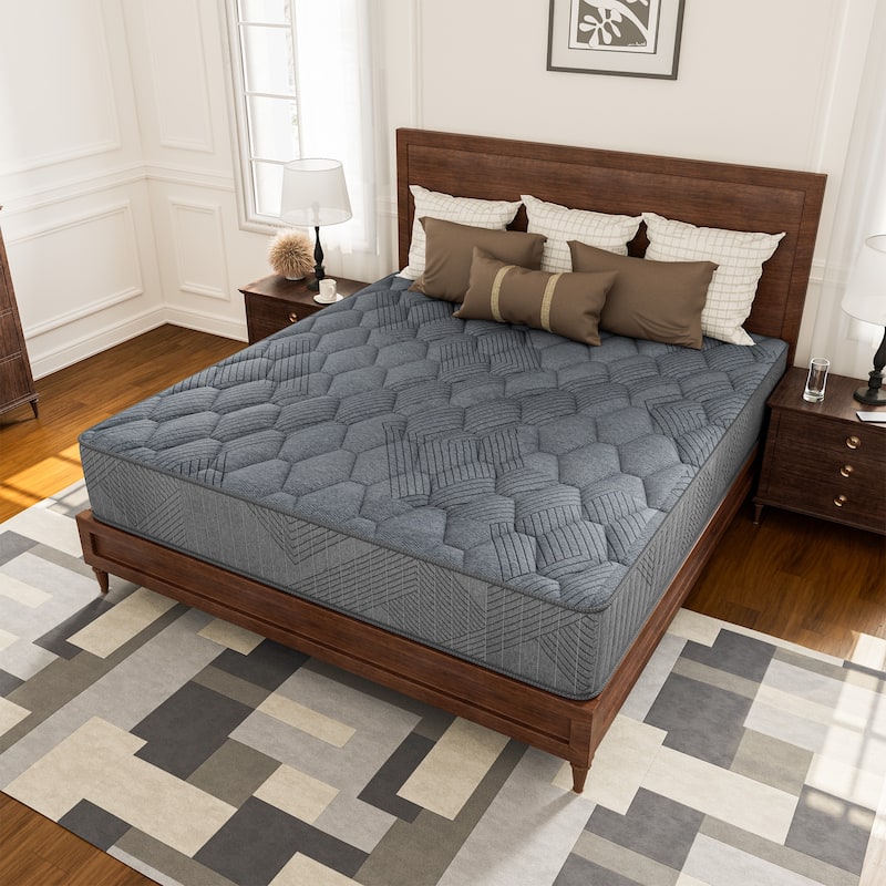 SweDrea 10in. Firm Pillow Top Gel Memory Foam Innerspring Hybrid Mattress with CertiPUR-US, SGS and OEKO-TEX Certified