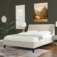 preview thumbnail 1 of 160, Aspen Vertical Tufted Upholstered Platform Bed