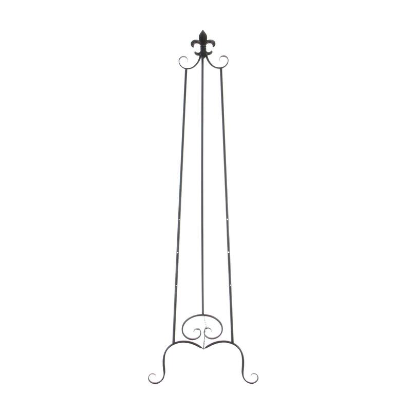 Black Metal Extra Large Adjustable 3 Tier Scroll Display Easel with Chain Support