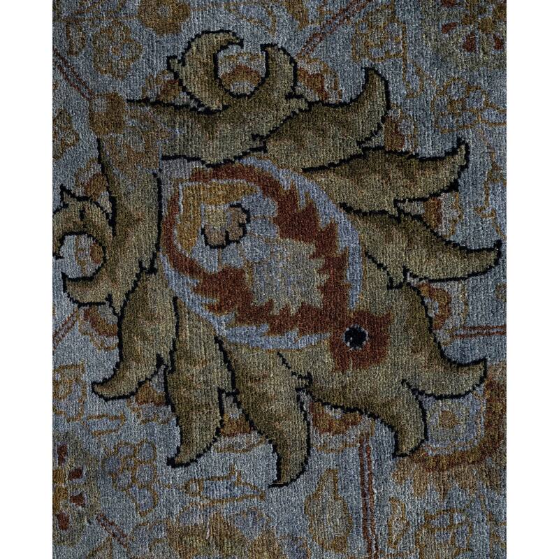 Overdyed One-of-a-Kind Hand-Knotted Area Rug - Gray - 9' 1" x 9' 1"
