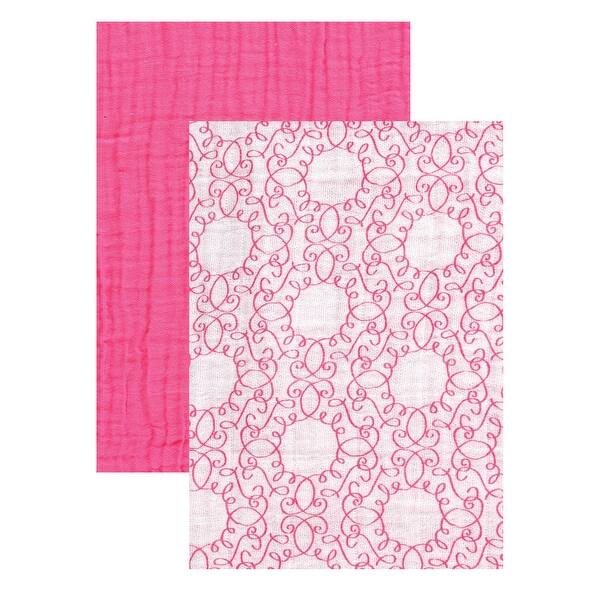 slide 1 of 1, Yoga Sprout Baby Girl Cotton Muslin Swaddle Blankets, Swan Scroll, One Size - Swan Scroll - One Size One Size - Swan Scroll