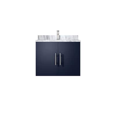 Geneva Bath Vanity Carrara Marble Top, Sink and Faucet