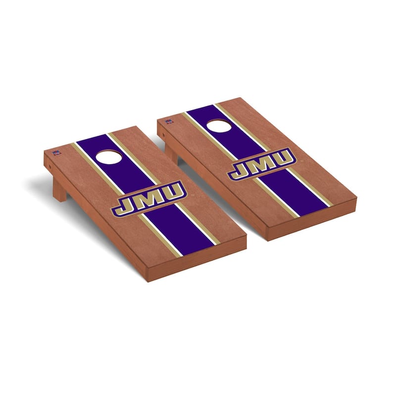 James Madison JMU Dukes Rosewood Cornhole Board Set