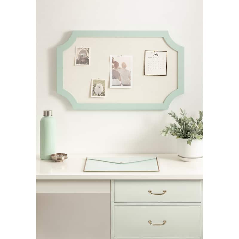 Kate and Laurel Holbrook Scalloped Rectangle Framed Pinboard