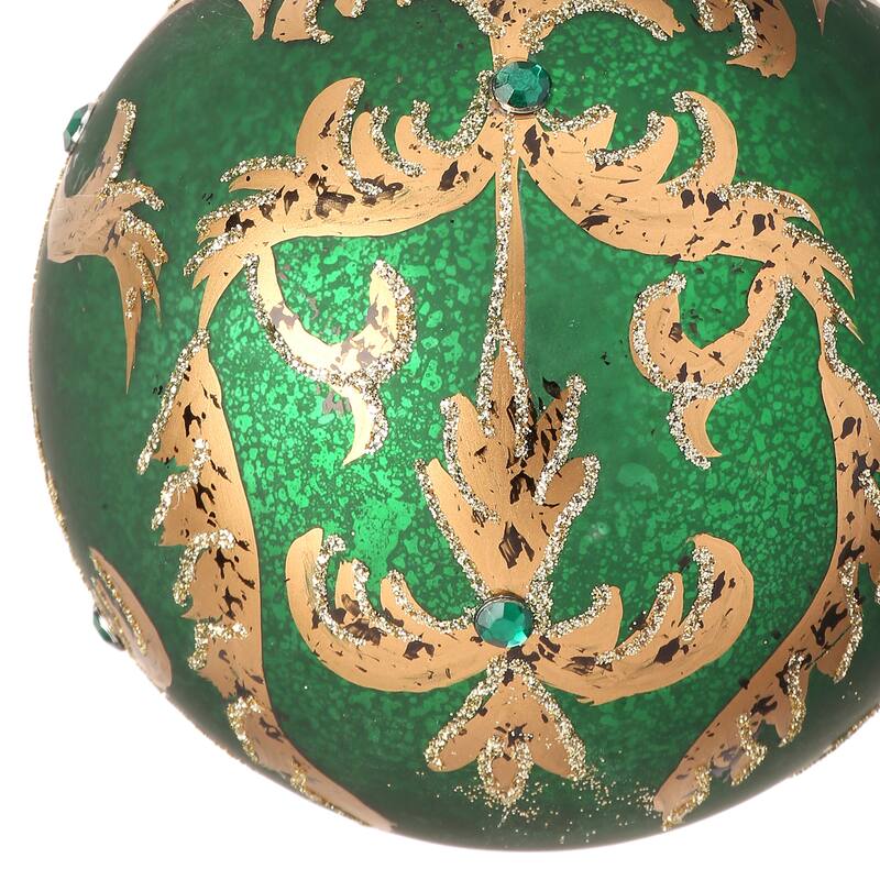 4" Glass Highlands Ball Ornament Set of 3