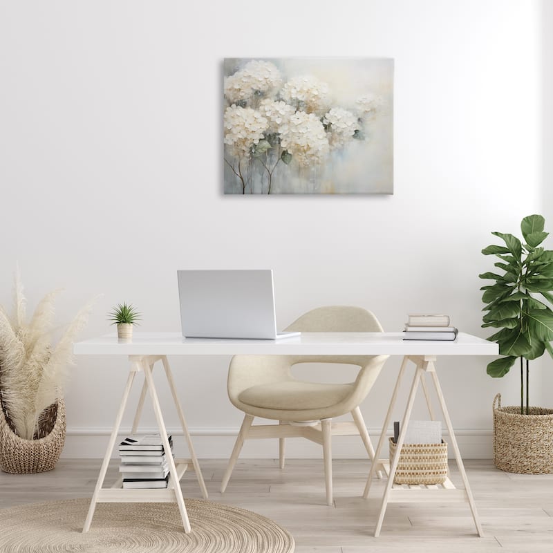 Stupell Subtle Fading White Hydrangeas Canvas Wall Art Design By Arlington Prints