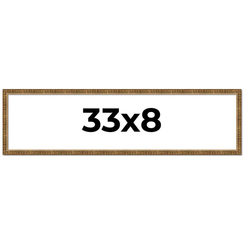 33x8 Frame Gold Picture Frame - Complete Modern Photo Frame Includes