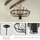 preview thumbnail 31 of 29, Modern Farmhouse Candle Chandelier Black Large Wagon Wheel Chandeliers