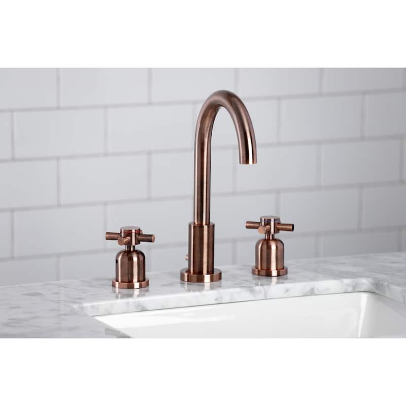 Kingston Brass Concord 8 in. Widespread Bathroom Faucet in Antique Copper