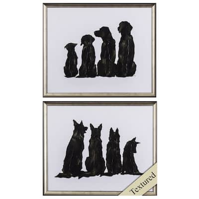 Propac Images Line Up S/2 Textured Wall Art - Black
