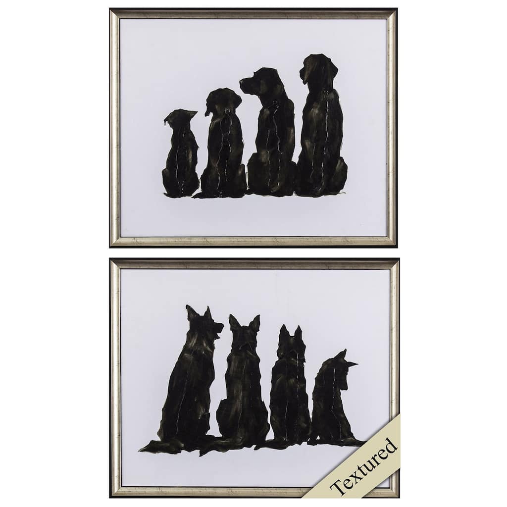 Propac Images Line Up S/2 Textured Wall Art - Black