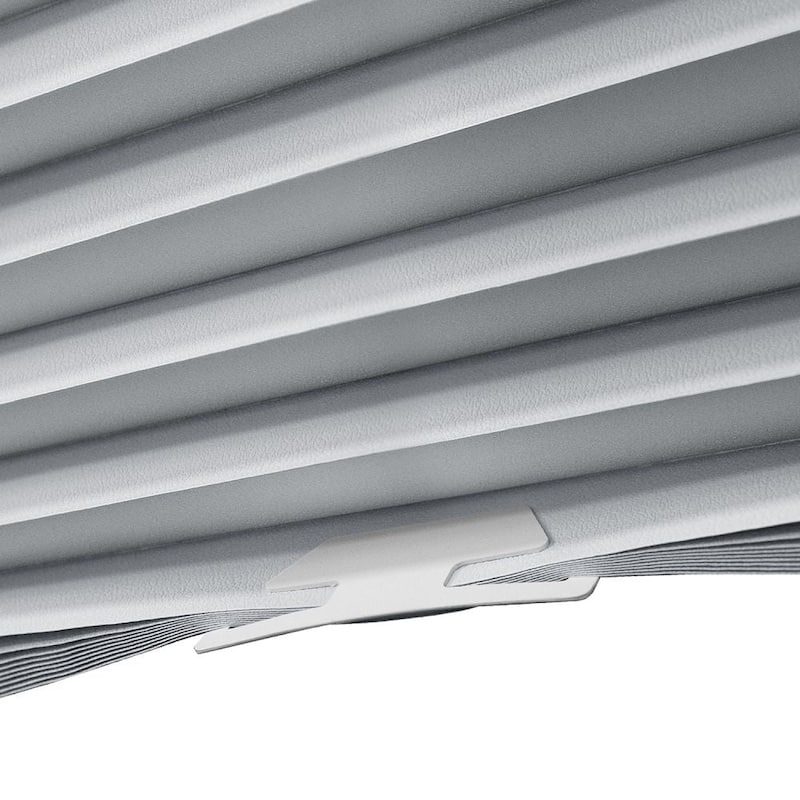 Lumi Cordless White PP Room Darkening Temporary Pleated Shades (6-PK)