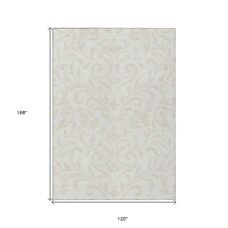 HomeRoots Floral Transitional Rectangle Outdoor Rug