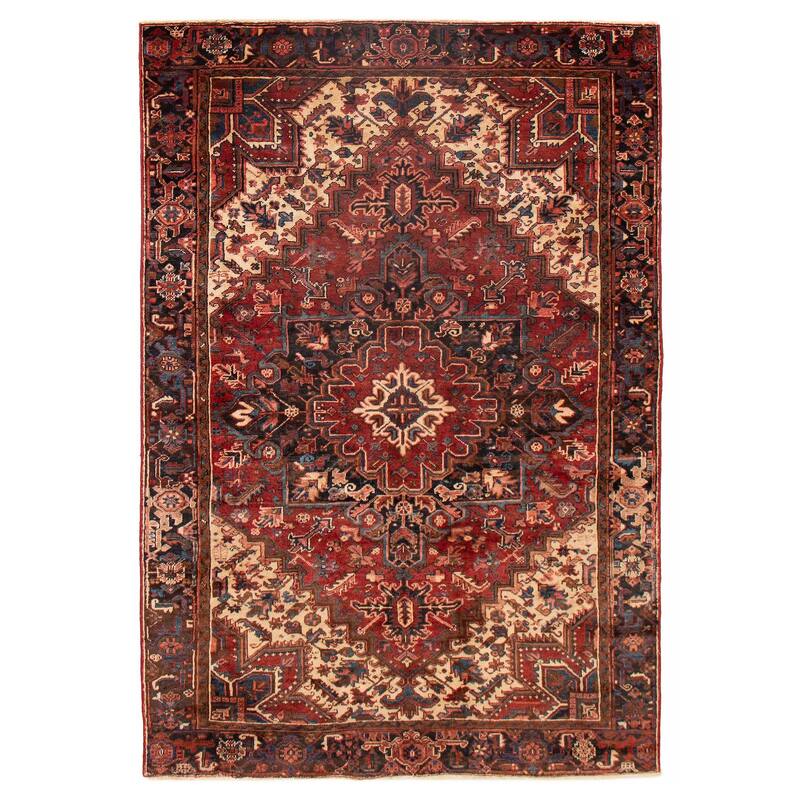 ECARPETGALLERY Hand-knotted Sarabi Red Wool Rug - 6'5 x 9'3 - Red - 6'5 x 9'3