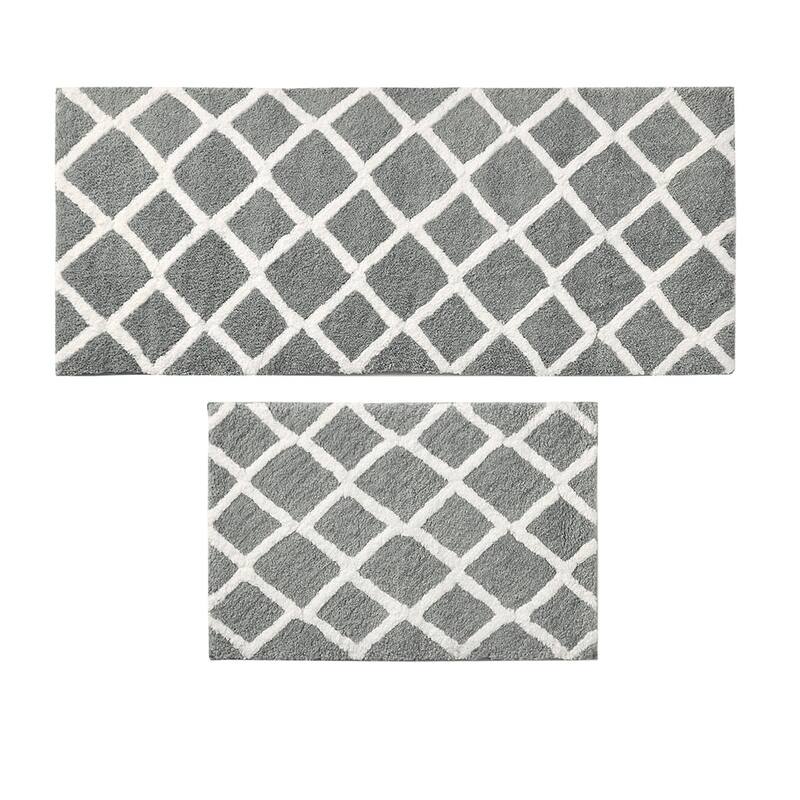 Reversible High Pile Tufted Bath Rug For Bath Room