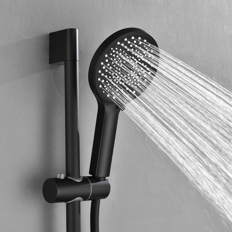 Shower Slide Bar System, 3-Function Handheld Shower Head with Spray Gun And Rough-In Valve