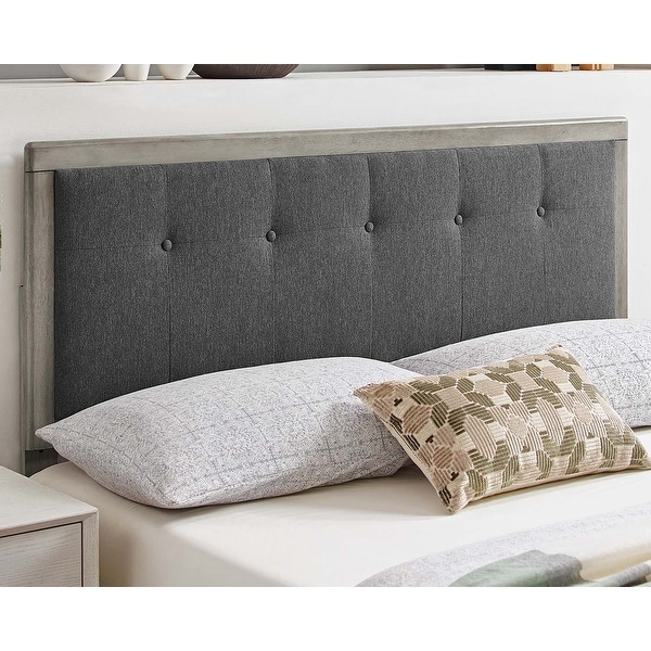 Charcoal shop tufted headboard
