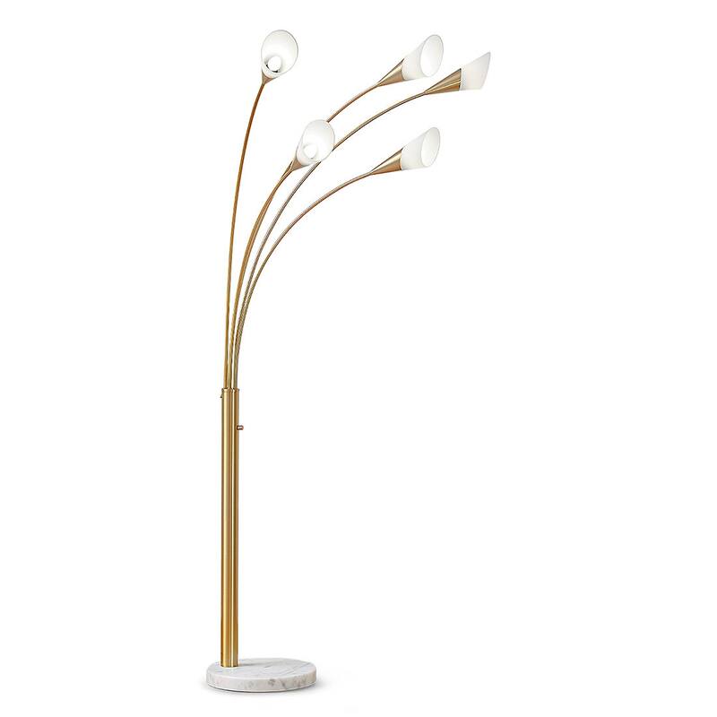 HOMEGLAM Flourish 5-light LED Arch Floor Lamp