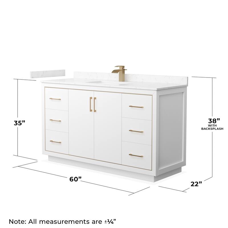 Wyndham Collection WCF1111-60S-VCA-MXX Icon 60" Free Standing Single