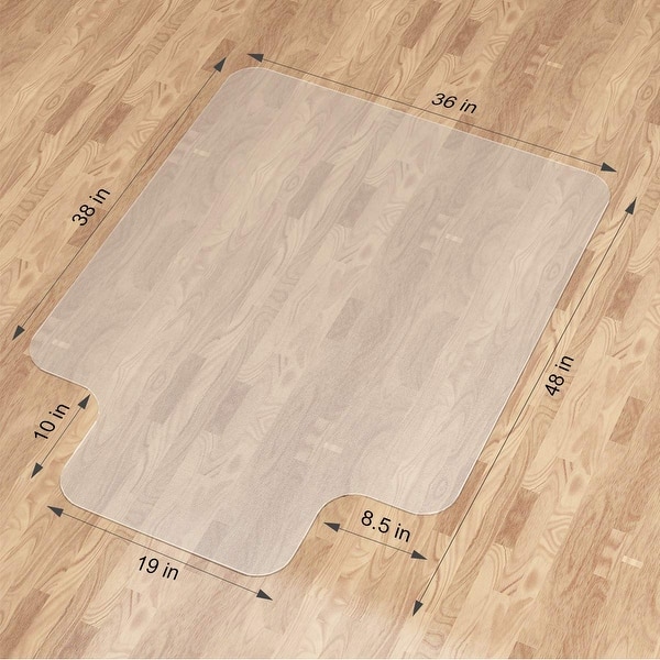 Langria 36 X 48 Large Office Desk Chair Mat With Lip For Hardwood Floors Nonstudded Design Transpa 23150374 Large Office Desk Chair Mat With Lip