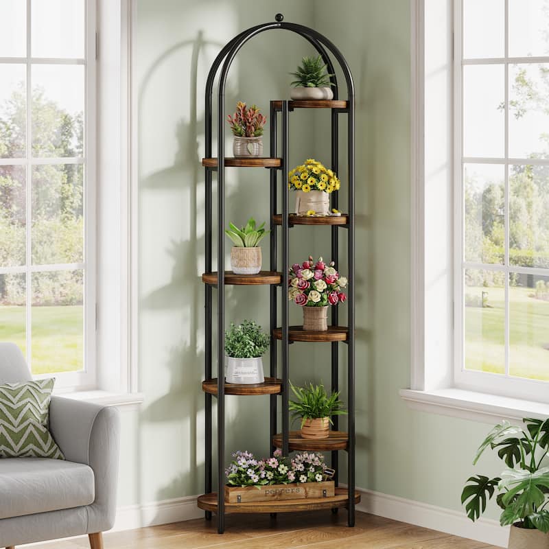 71 Inch Tall Plant Stands Indoor With 8-Tier Display Shelf