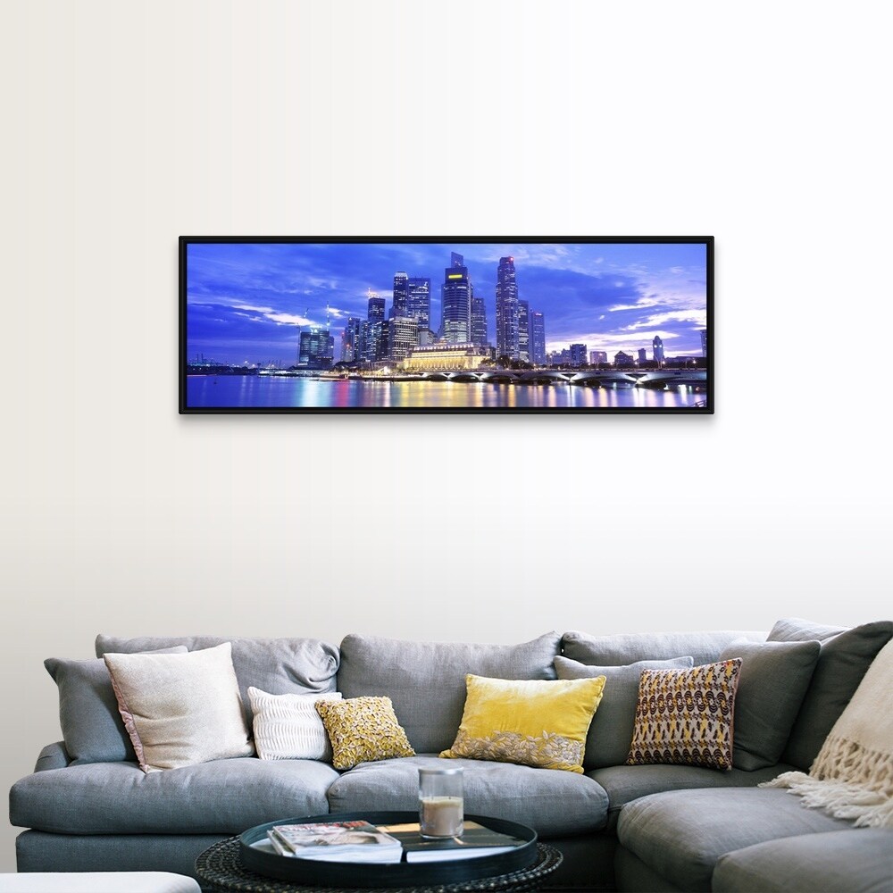 Shop Evening Singapore Black Float Frame Canvas Art Free