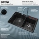 preview thumbnail 3 of 17, Karran Drop-In Quartz 33 in. 1-Hole 60/40 Double Bowl Kitchen Sink Kit